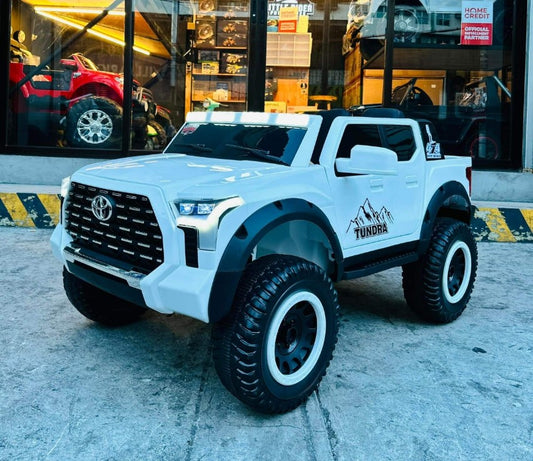 12V Kids Battery Powered Remote Control SPECIAL EDITION Toyota Tundra Ride On Truck - White