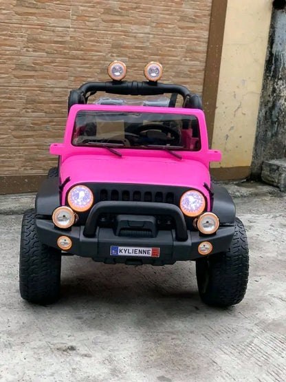 Jeep 12V Style Big Wheels Kids Ride On With Remote - Pink