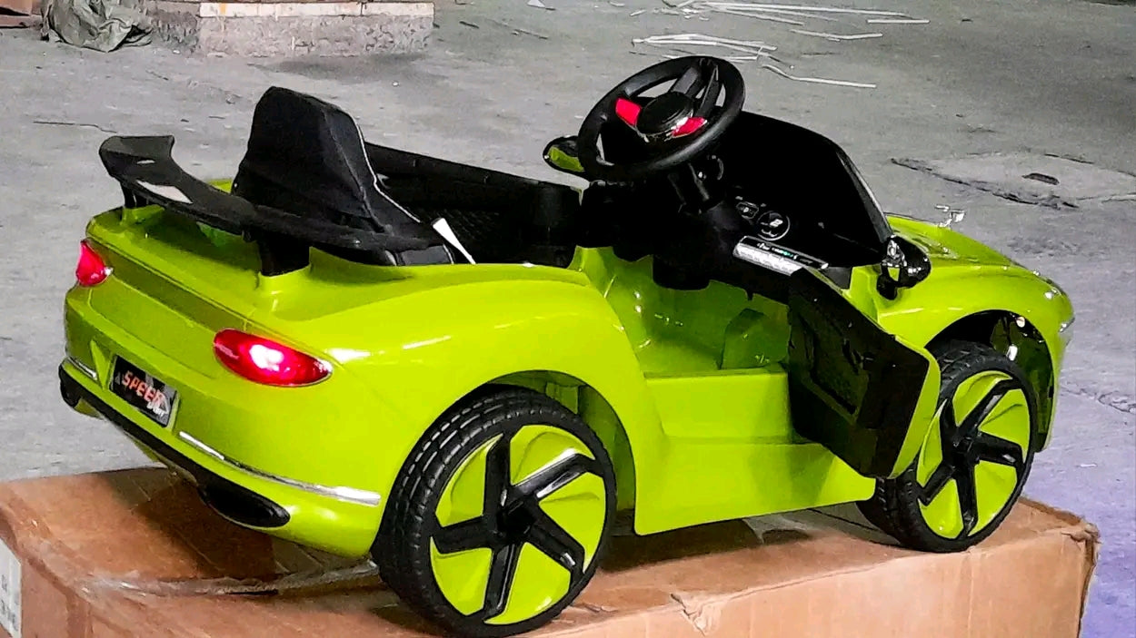 Battery Operated Electric Ride on Car for Kids with Rechargeable 12V Battery, Music, Lights and Swing
