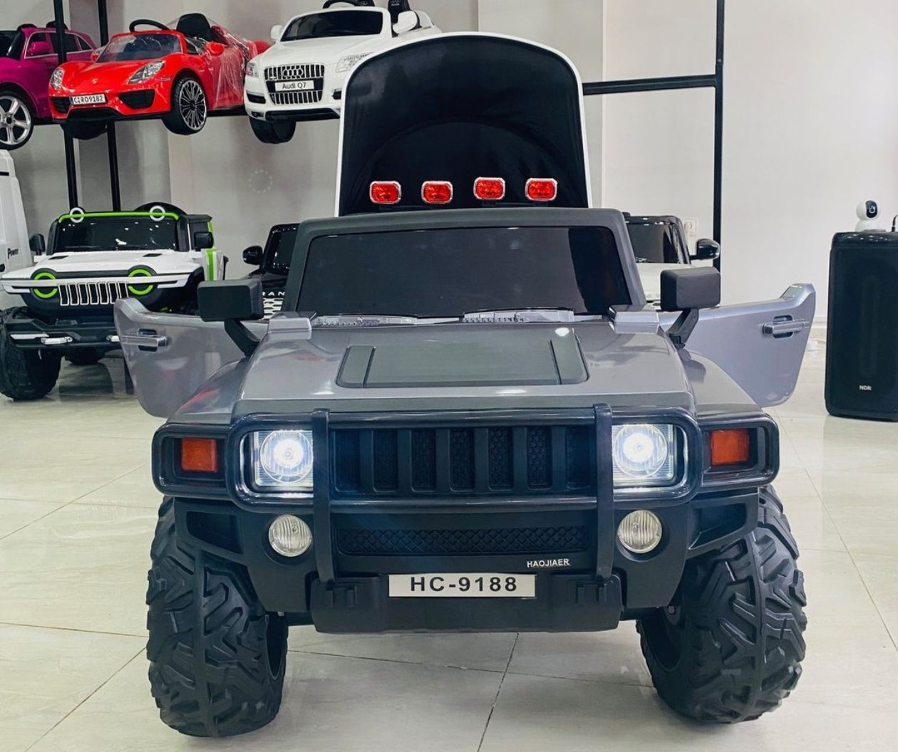 LARGE Size Hummer 1200 Electric Ride On Jeep For Kids With Rechargeable Battery , Swing Function And Music System With Remote Control
