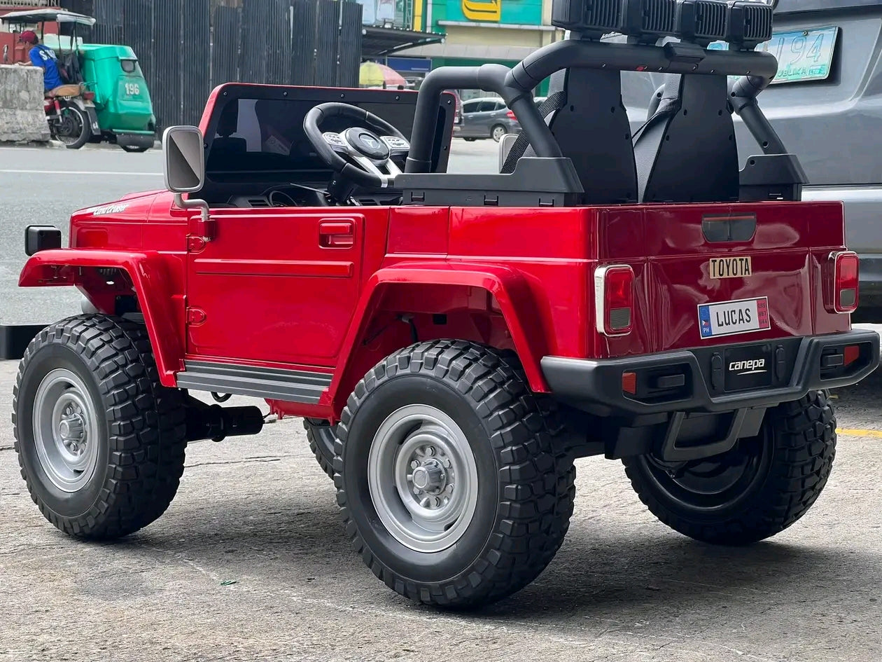 Red-Licensed Toyota Ride on Jeep, Battery Powered Electric Car with Remote Control