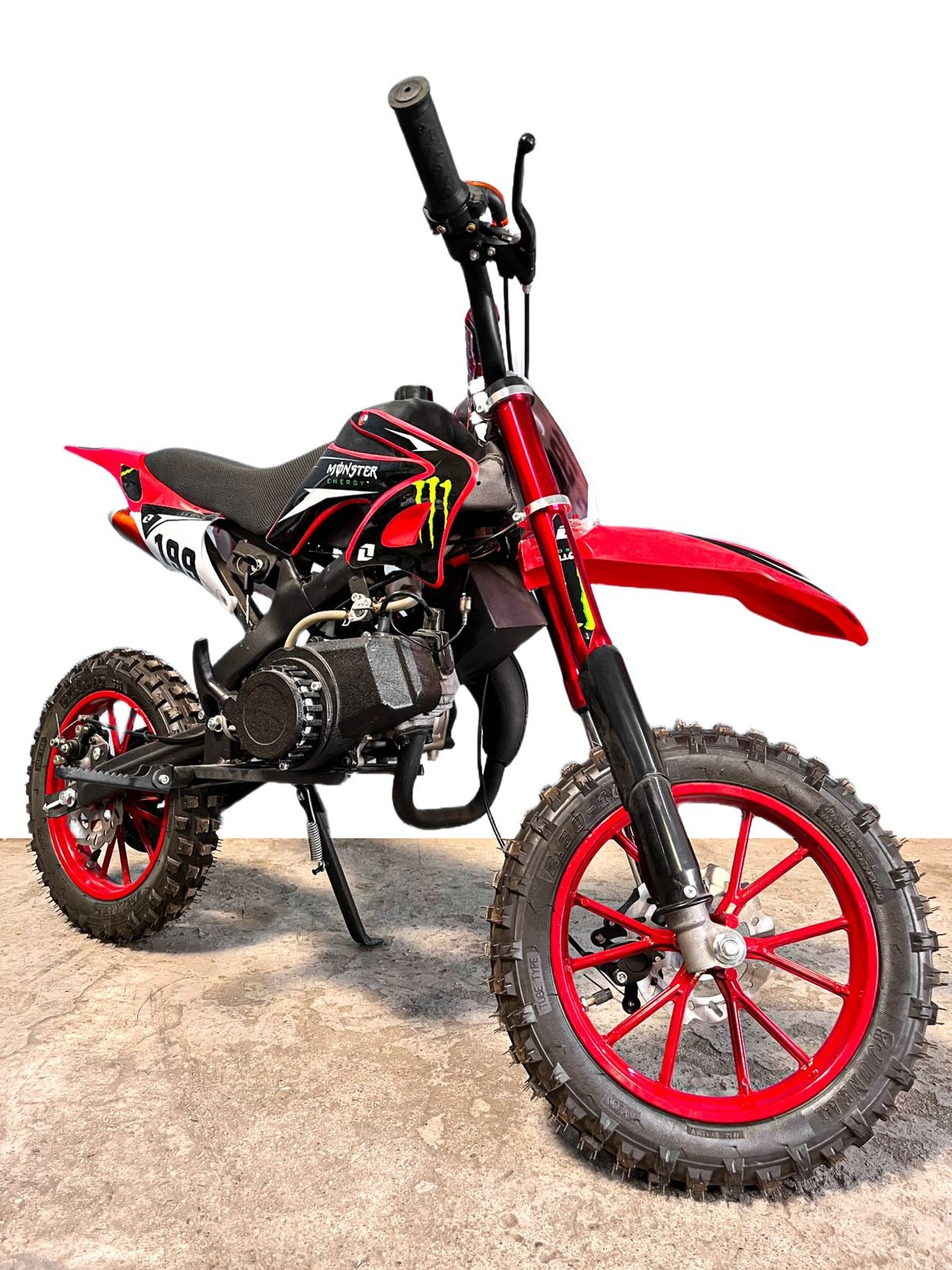 50cc 2 Stroke Super-Cross Kids Dirt Bike - Best Mini Off-Road Motorcycle for Childrens (Red)