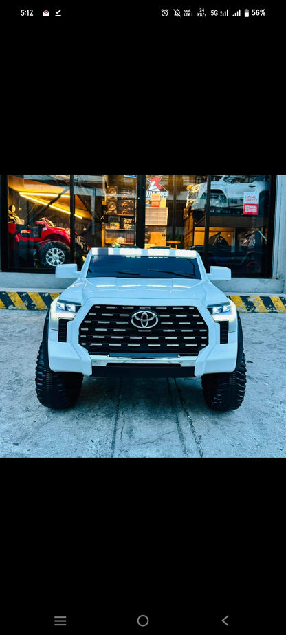 12V Kids Battery Powered Remote Control SPECIAL EDITION Toyota Tundra Ride On Truck - White