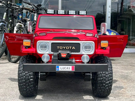 Red-Licensed Toyota Ride on Jeep, Battery Powered Electric Car with Remote Control