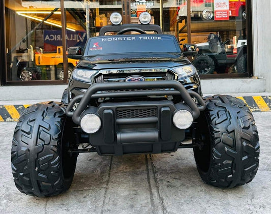 Black Official 24V Monster Truck Silverado Lifted Kids Ride-on Truck